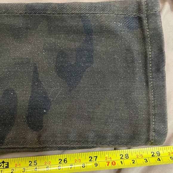 Hudson Womens Jeans Size 25 Army Green Camouflague Nico Super Skinny Mid Rise - Picture 11 of 11